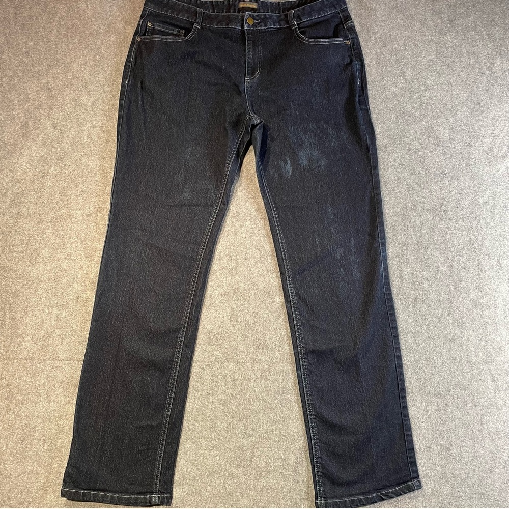 Apparel Collection Jeans Men’s Size 38 Dark Wash Straight Leg Stretch Blue Denim